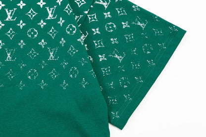 T-Shirt mit Farbverlauf-Monogrammprint