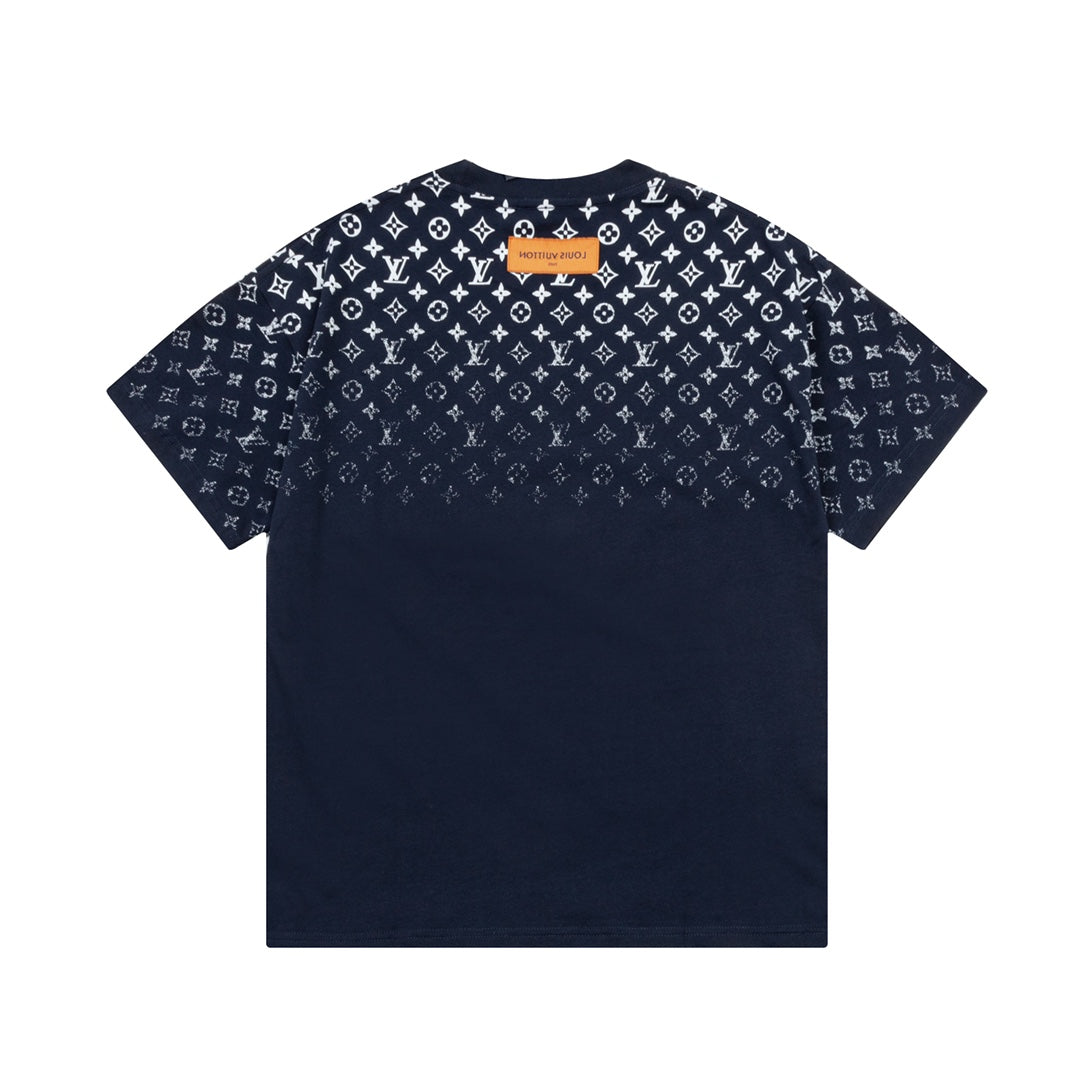 T-Shirt mit Farbverlauf-Monogrammprint