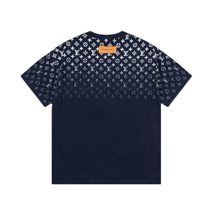 T-Shirt mit Farbverlauf-Monogrammprint