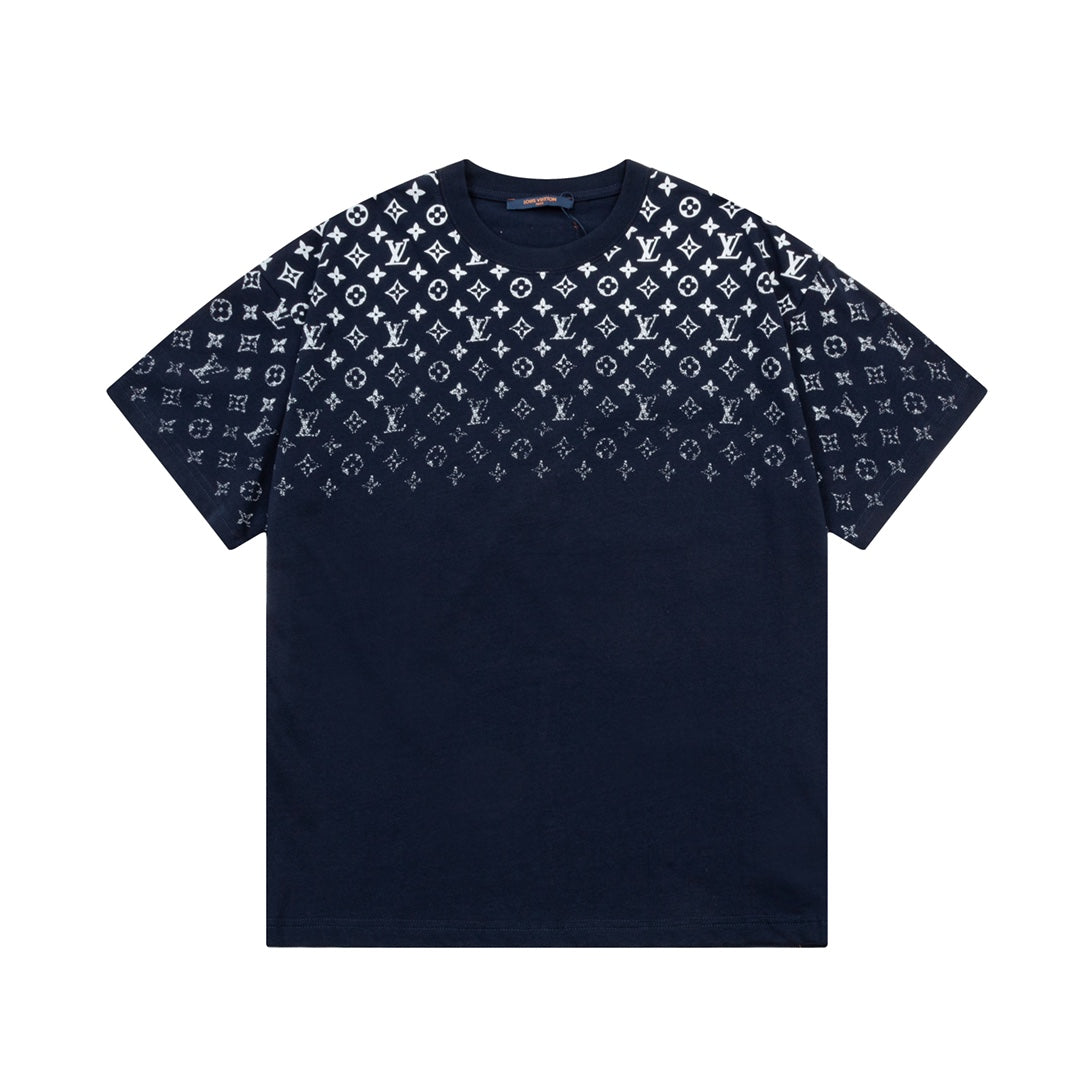 T-Shirt mit Farbverlauf-Monogrammprint