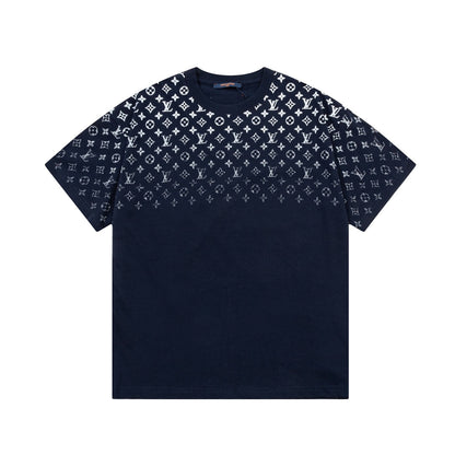 T-Shirt mit Farbverlauf-Monogrammprint
