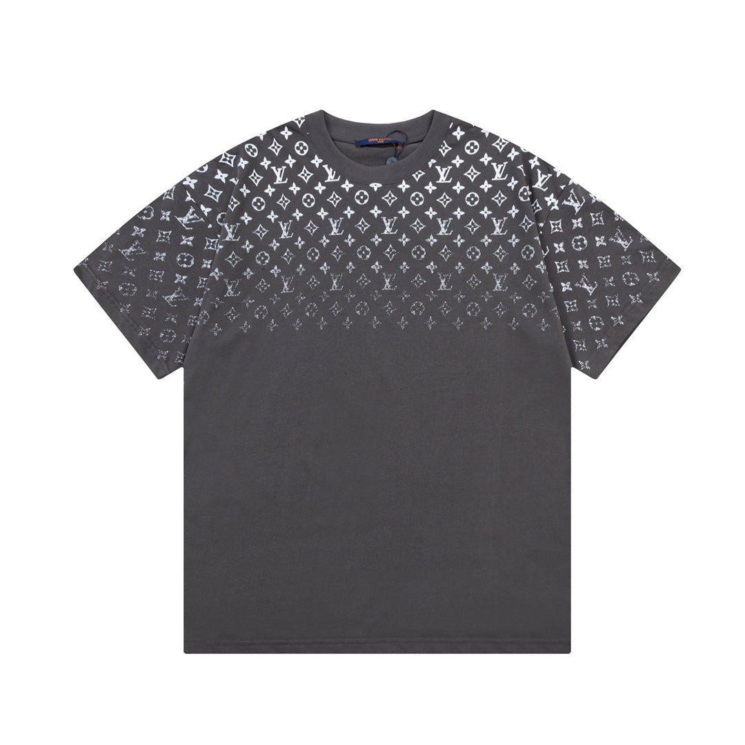 T-Shirt mit Farbverlauf-Monogrammprint