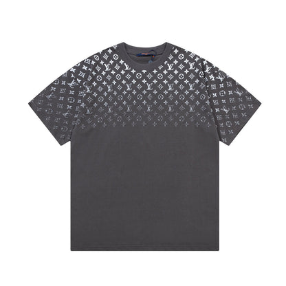 T-Shirt mit Farbverlauf-Monogrammprint