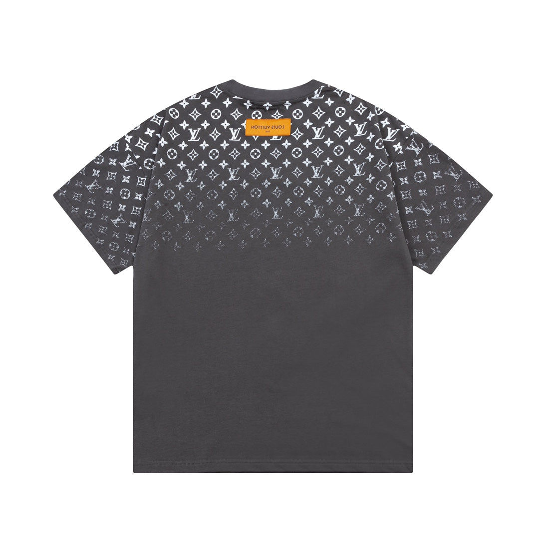 T-Shirt mit Farbverlauf-Monogrammprint