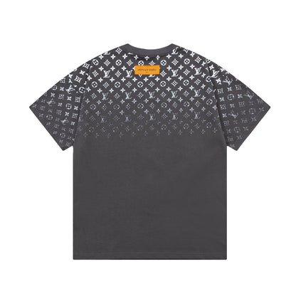 T-Shirt mit Farbverlauf-Monogrammprint
