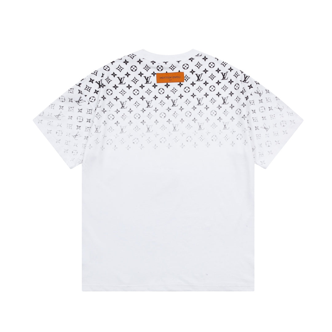 T-Shirt mit Farbverlauf-Monogrammprint