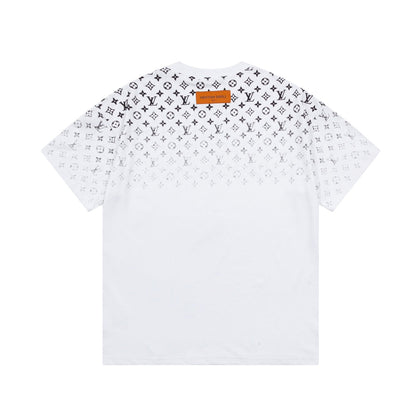 T-Shirt mit Farbverlauf-Monogrammprint