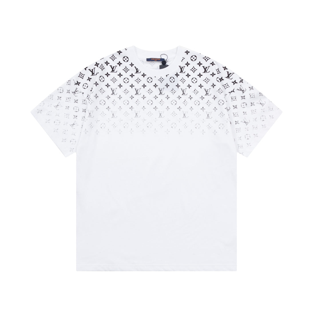 T-Shirt mit Farbverlauf-Monogrammprint