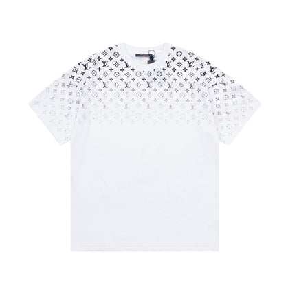 T-Shirt mit Farbverlauf-Monogrammprint