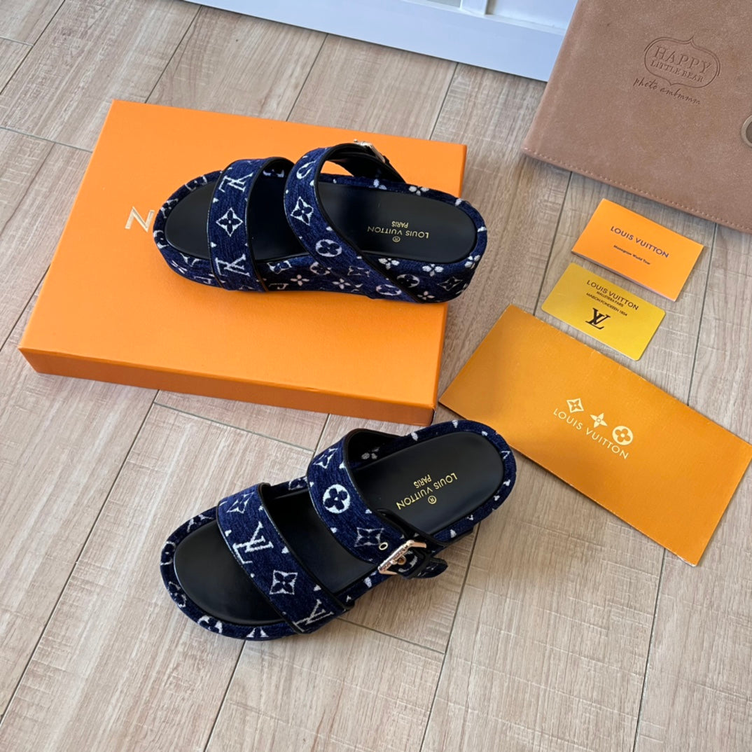 Dicke Wildleder-Monogramm-Pantoffeln