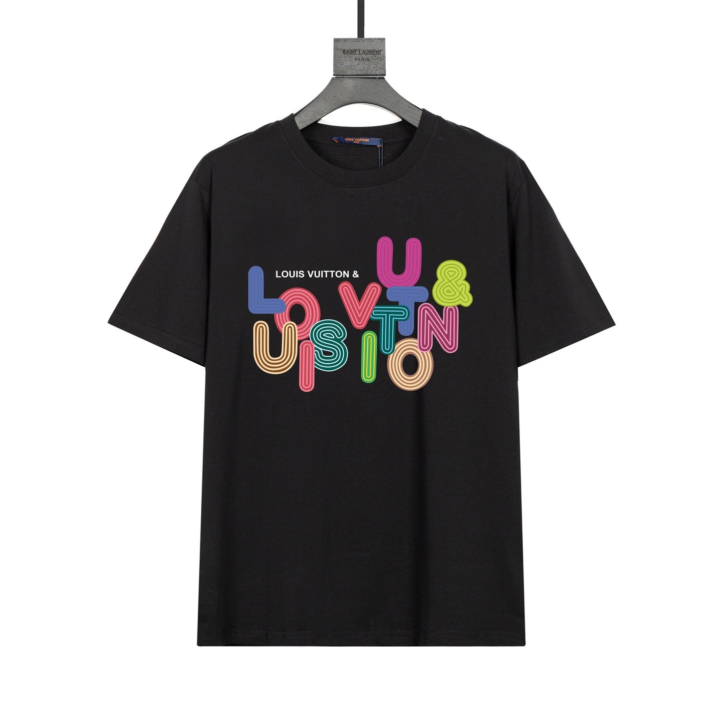 Buntes T-Shirt mit Buchstaben-Print