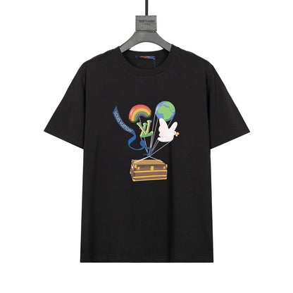 T-Shirt mit Friedenstauben-Print