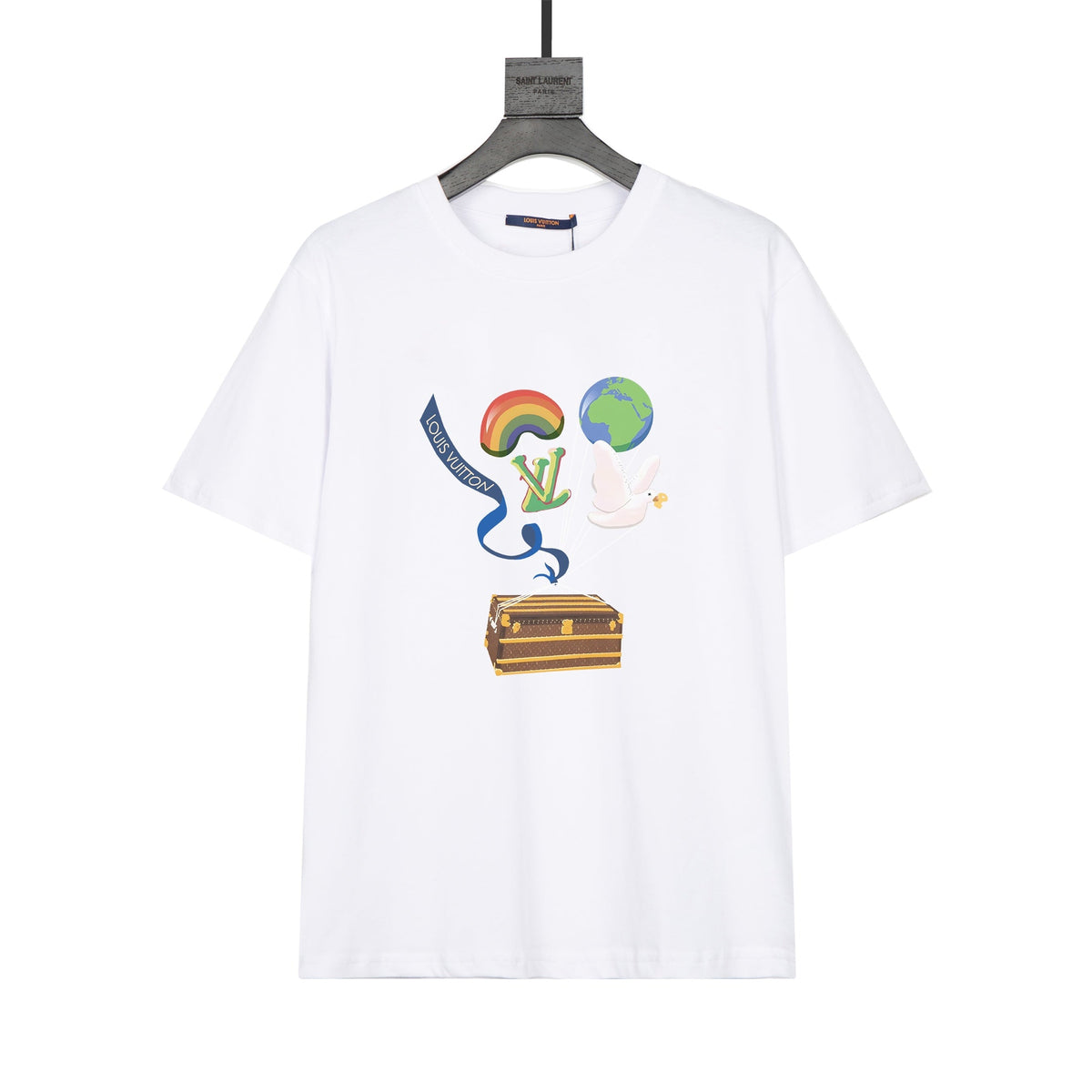 T-Shirt mit Friedenstauben-Print