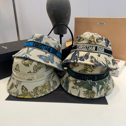 Bestickter Schmetterlings-Anglerhut