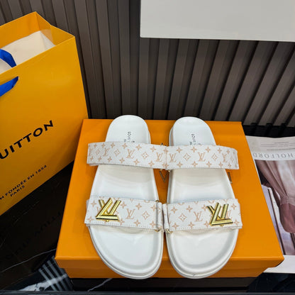 Unisex-Sandalen aus Leder mit Monogramm