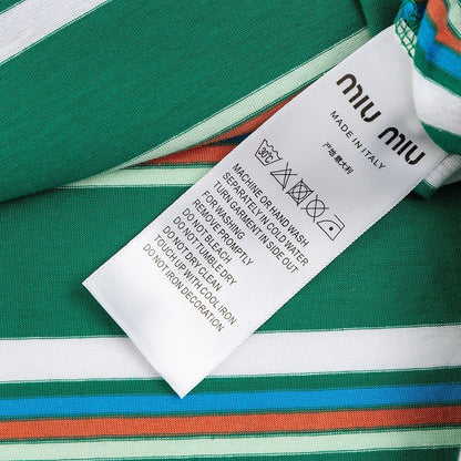 Gestreiftes Baumwoll-T-Shirt