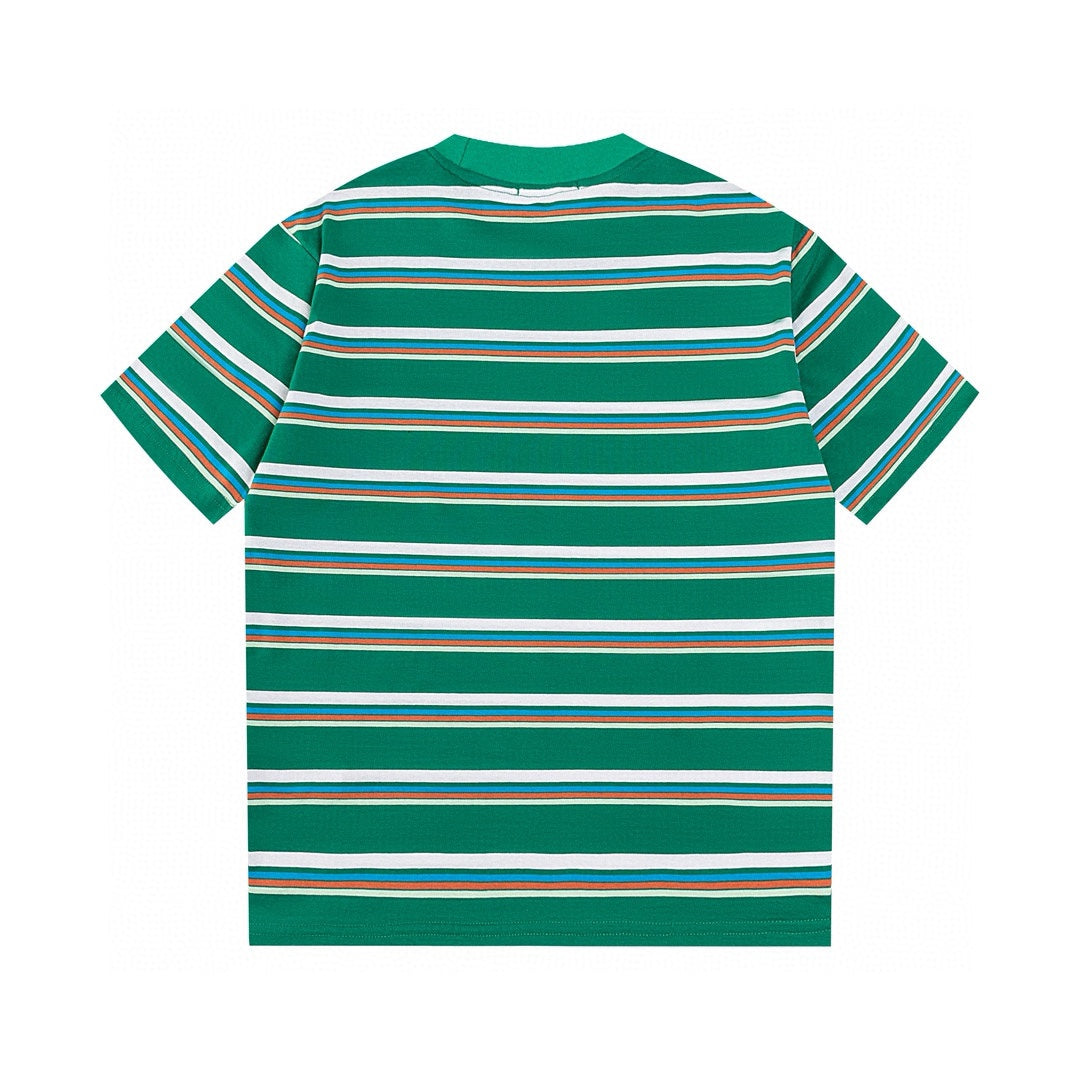 Gestreiftes Baumwoll-T-Shirt