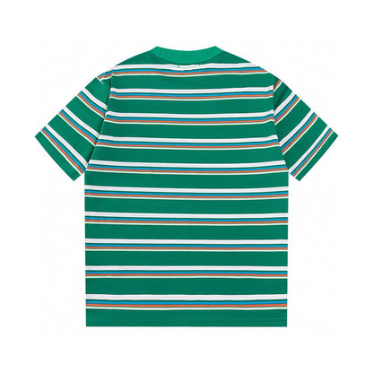 Gestreiftes Baumwoll-T-Shirt