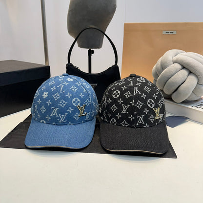 Baseballcap mit Retro-Denim-Prägelabel aus Metall