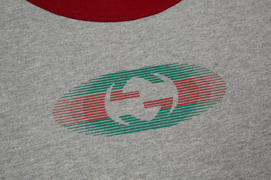 Vintage Graues bedrucktes T-Shirt