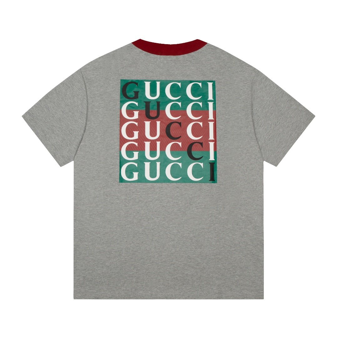Vintage Graues bedrucktes T-Shirt