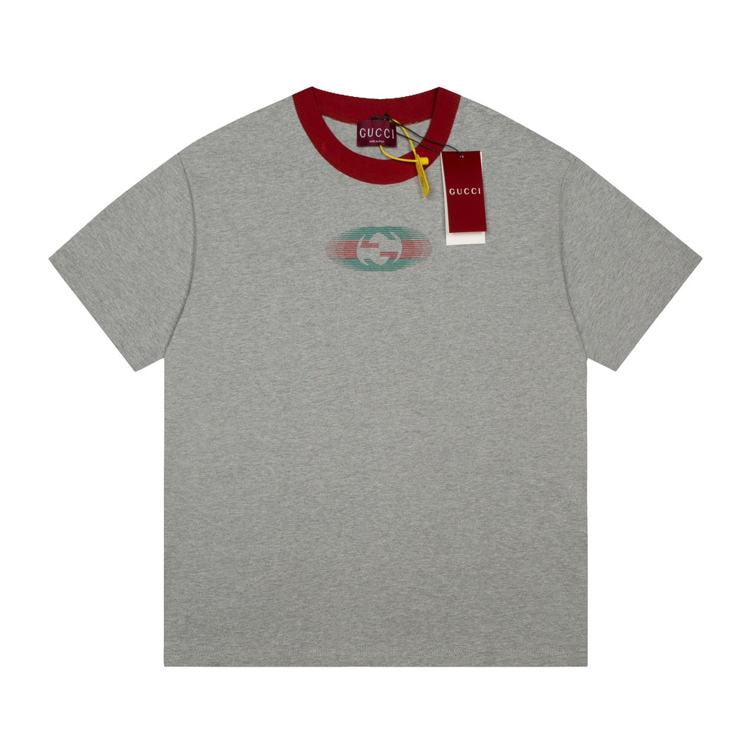 Vintage Graues bedrucktes T-Shirt