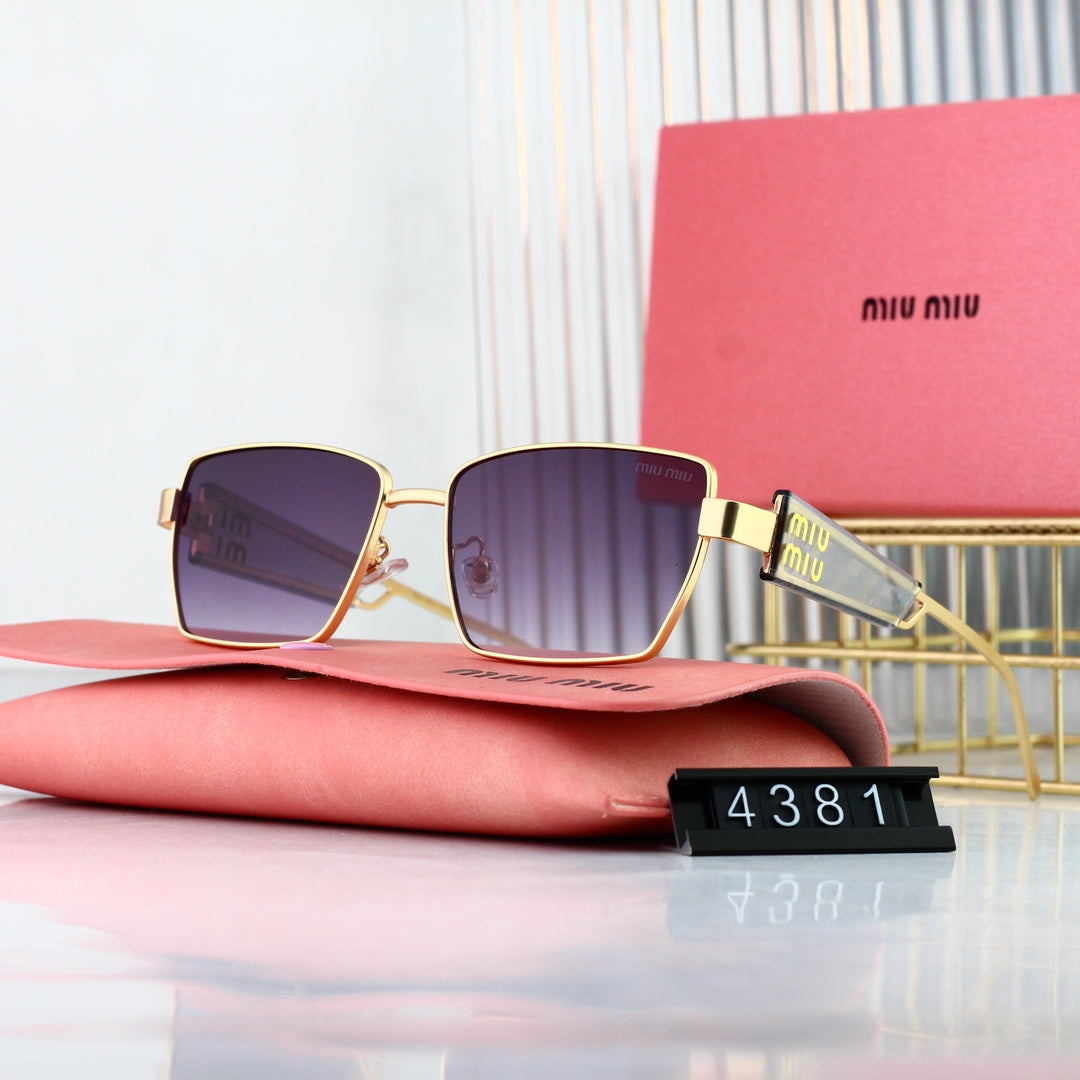 Retro HD-Rechtecksonnenbrille mit breitem Rand