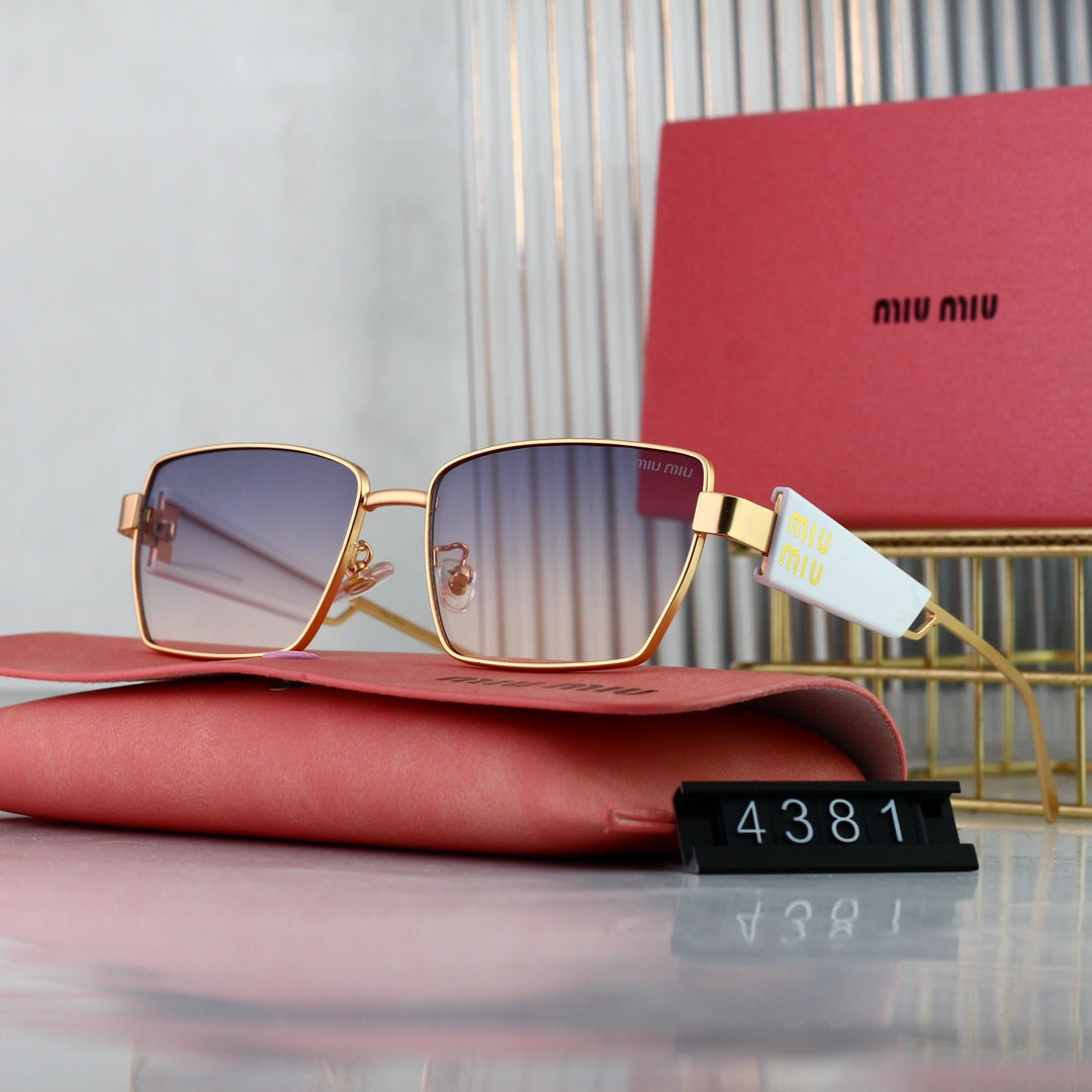 Retro HD-Rechtecksonnenbrille mit breitem Rand