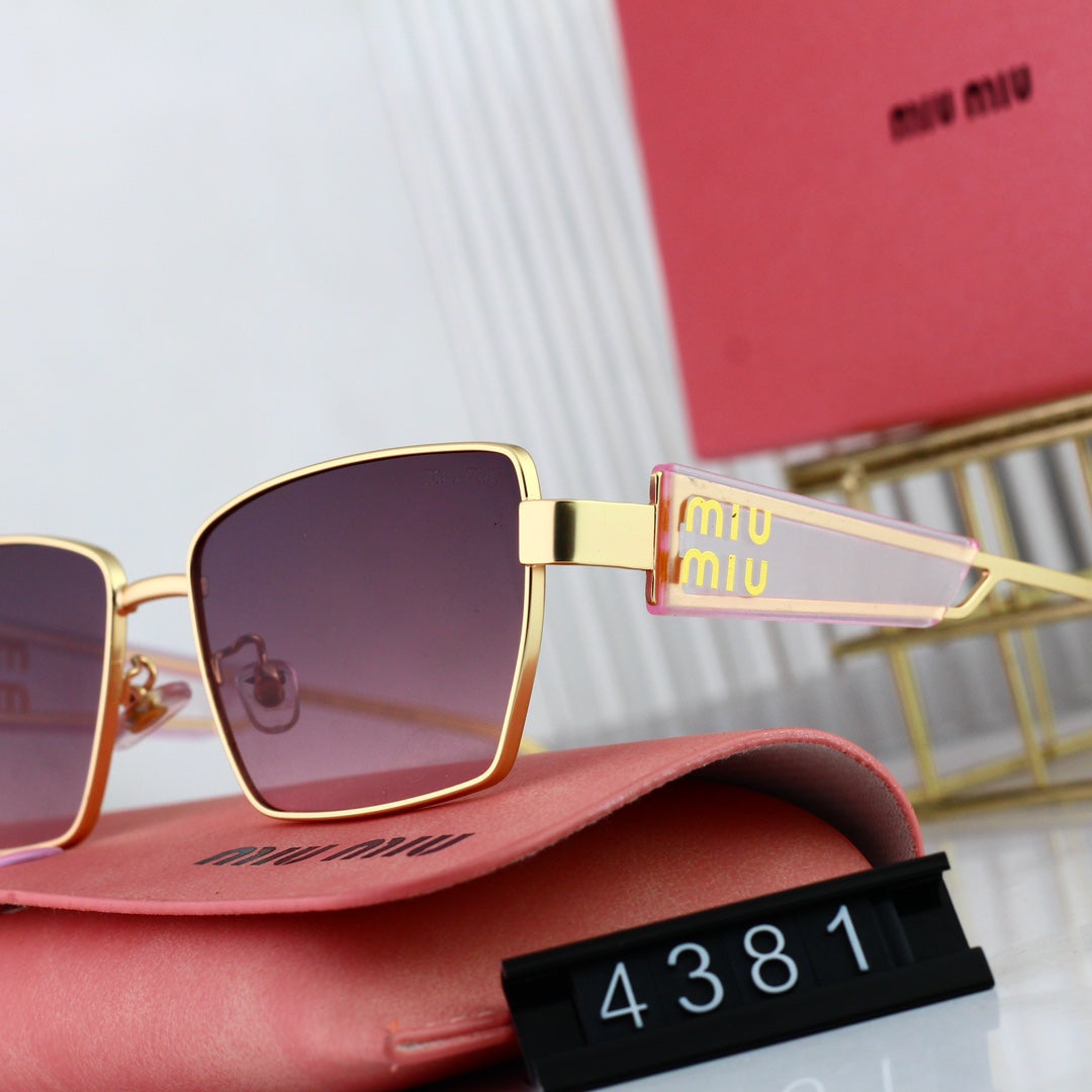 Retro HD-Rechtecksonnenbrille mit breitem Rand