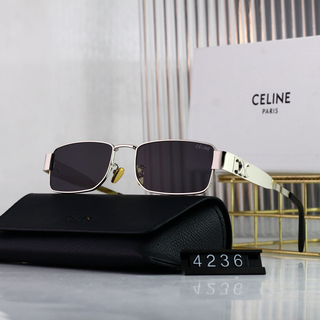 Retro Square Metall Arc de Triomphe Sonnenbrille