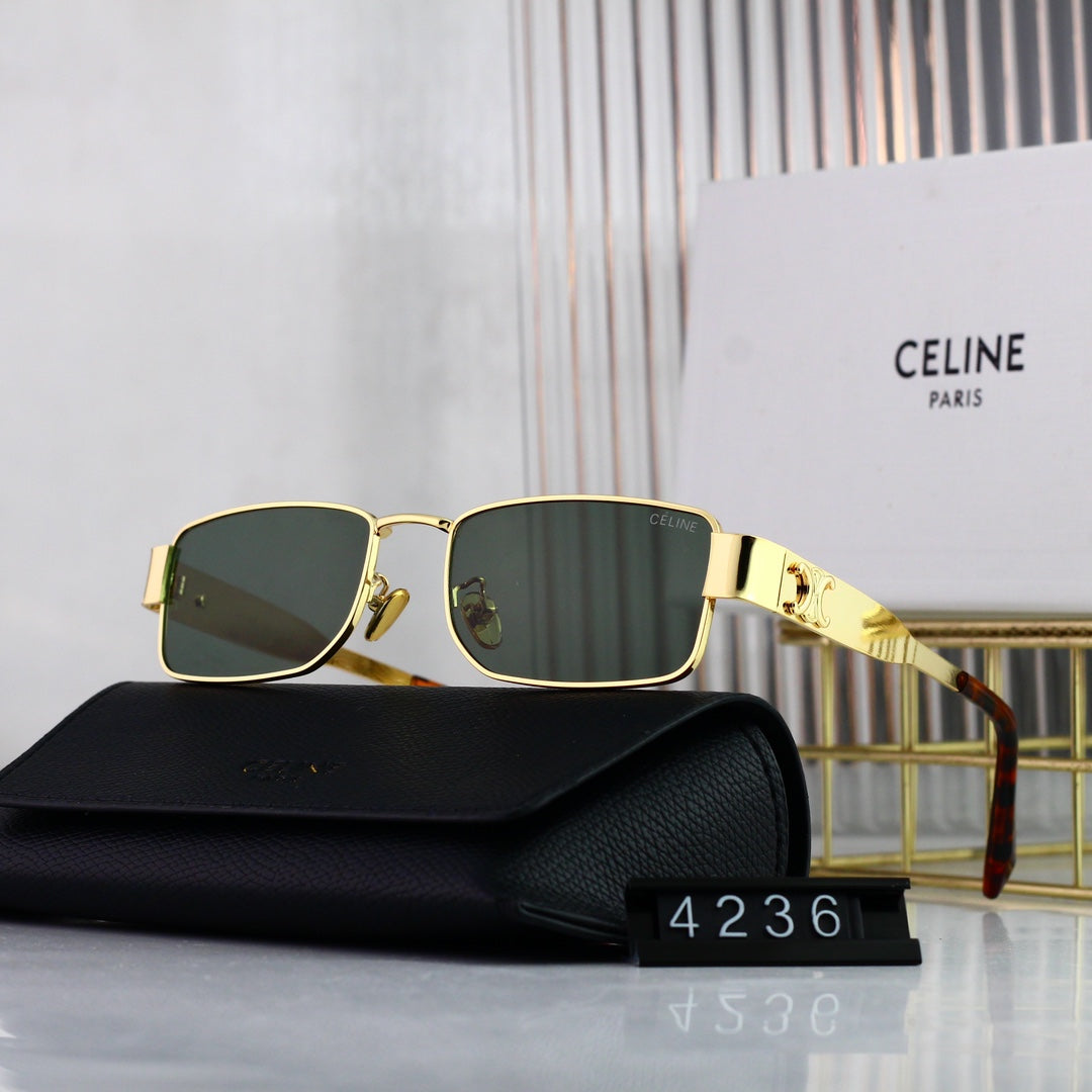 Retro Square Metall Arc de Triomphe Sonnenbrille