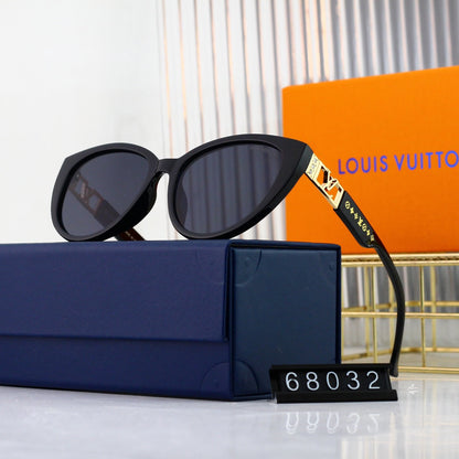 Neue Cat-Eye Metall-Sonnenbrille mit Hohl-Logo