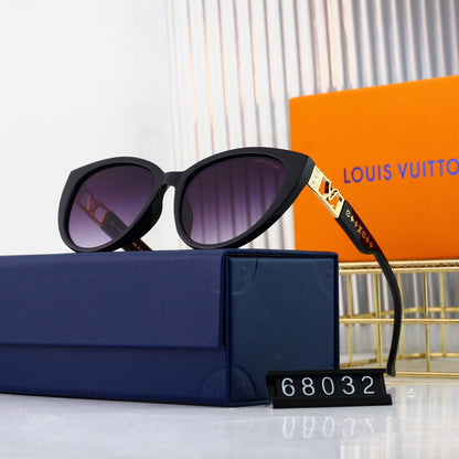 Neue Cat-Eye Metall-Sonnenbrille mit Hohl-Logo