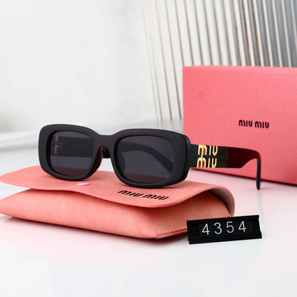 Rechteckige Metall-Mode-Sonnenbrille für Damen