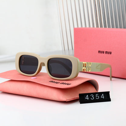 Rechteckige Metall-Mode-Sonnenbrille für Damen