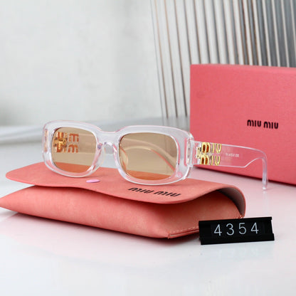 Rechteckige Metall-Mode-Sonnenbrille für Damen