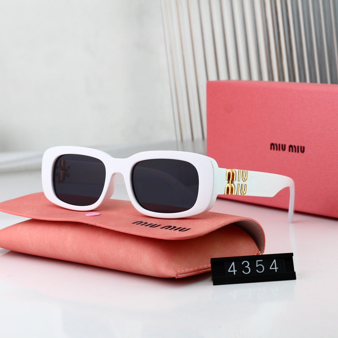 Rechteckige Metall-Mode-Sonnenbrille für Damen