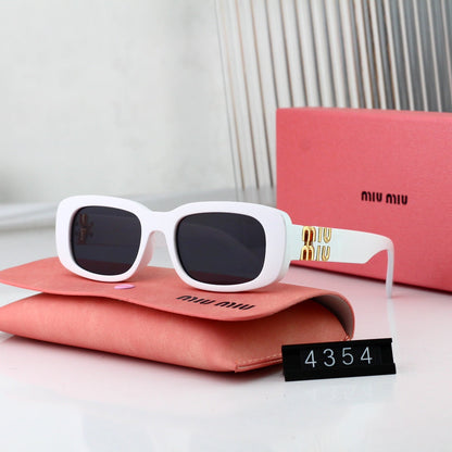 Rechteckige Metall-Mode-Sonnenbrille für Damen