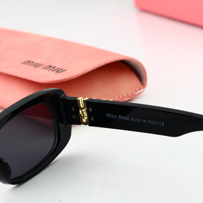 Rechteckige Metall-Mode-Sonnenbrille für Damen