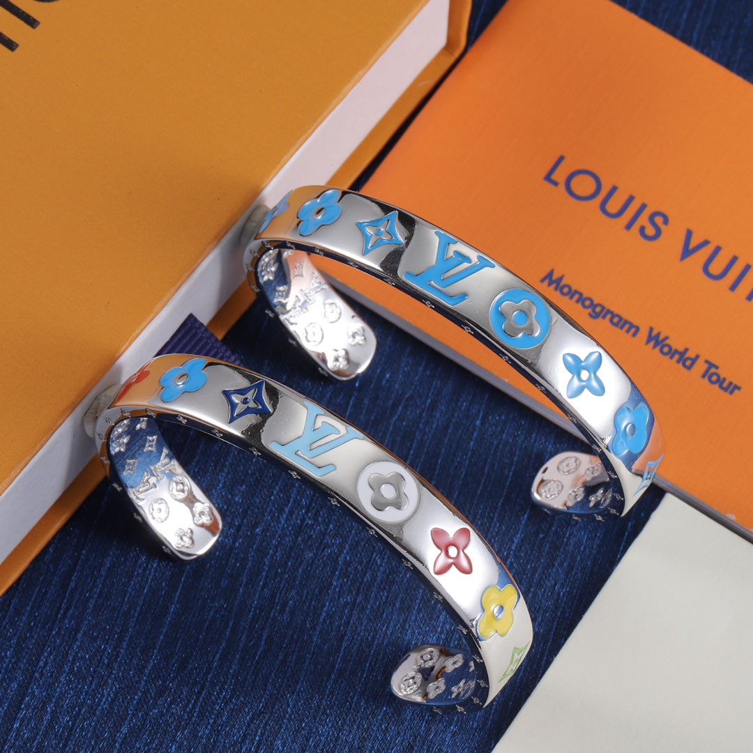Buntes Emaille-Armband mit Prägung