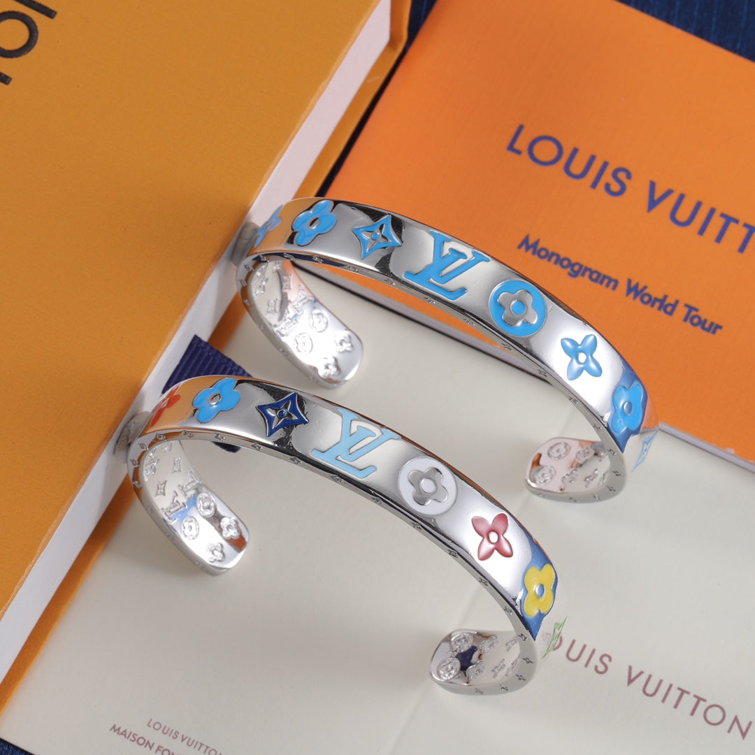 Buntes Emaille-Armband mit Prägung