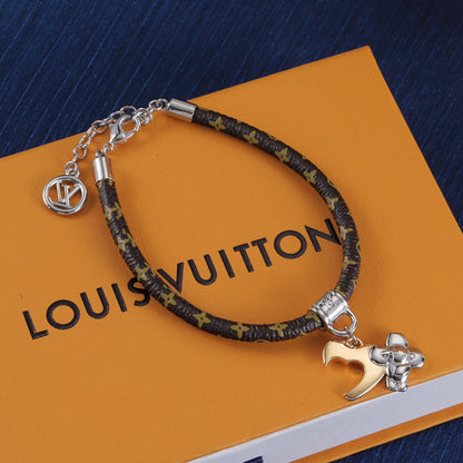 Lederarmband für Paare mit Love Spliced Puppe