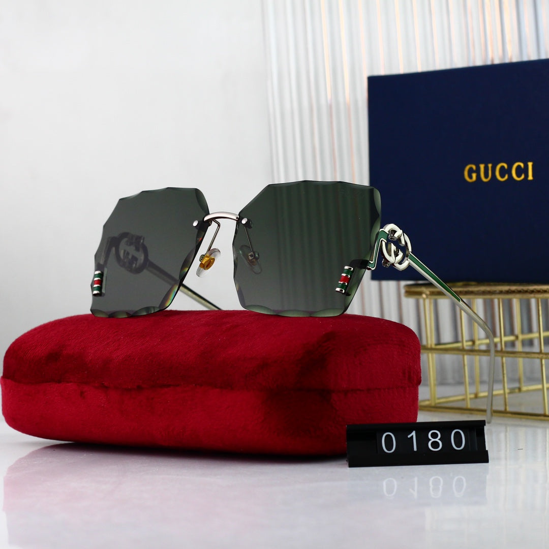 Metall-Logo rahmenlose HD-Sonnenbrille