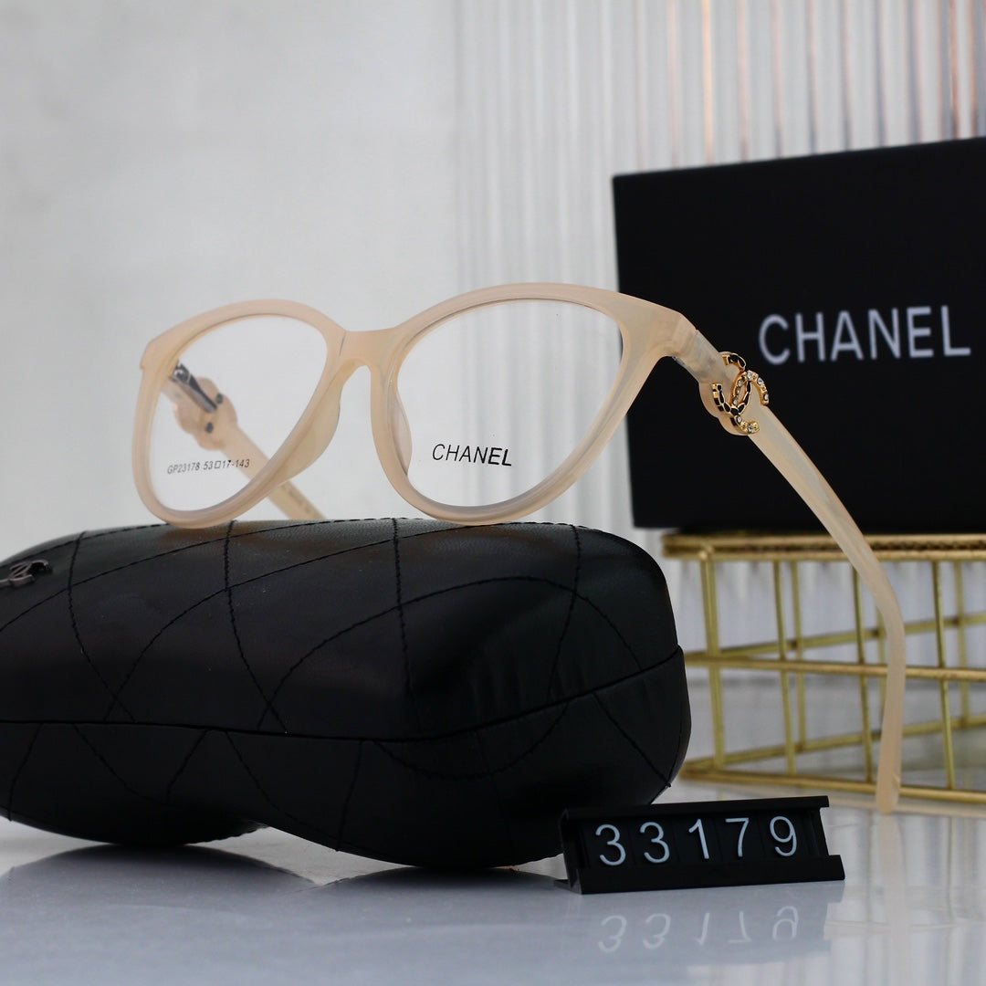 Cat-Eye-Metallbrille mit Diamant-Logo