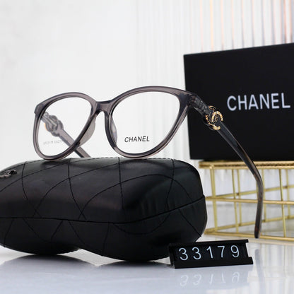 Cat-Eye-Metallbrille mit Diamant-Logo