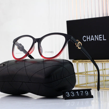 Cat-Eye-Metallbrille mit Diamant-Logo