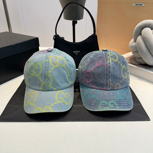 Luxuriöse Stickerei Buchstaben Denim Baseballmütze