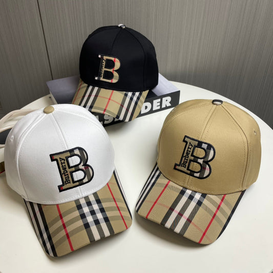 Unisex 3D-Stickerei Karierte Baseballkappe