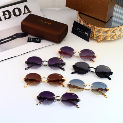 8 Color Rimless Round Serpent Sunglasses