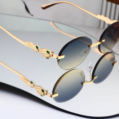 8 Color Rimless Round Serpent Sunglasses